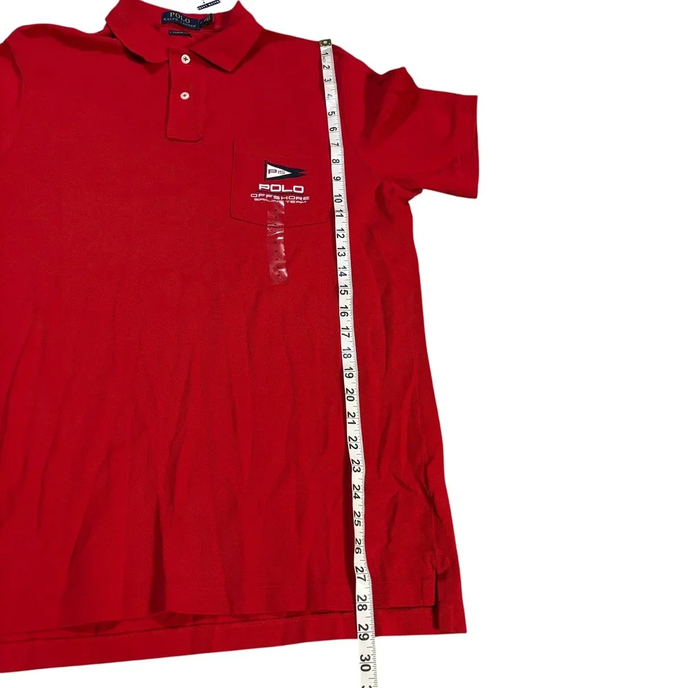 Polo Ralph Lauren‎ Mens Red Offshore Sailing Team Pocket Polo Shirt NWT M
